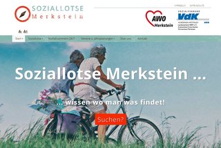 Screenshot der Webseite der Soziallotsen Merkstein