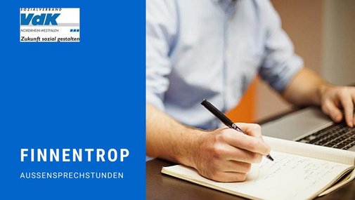 Grafik mit Text Finnentrop Außensprechstunden