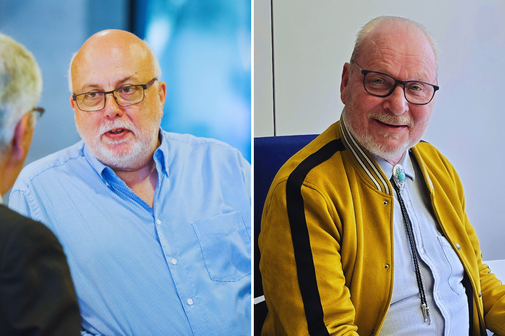 Zwei Portr&auml;ts nebeneinander, links Norbert Zielonka, rechts Peter Ries. 