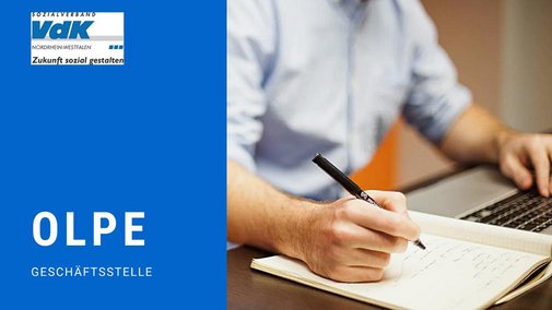 Grafik mit Text: Olpe Geschäfststelle