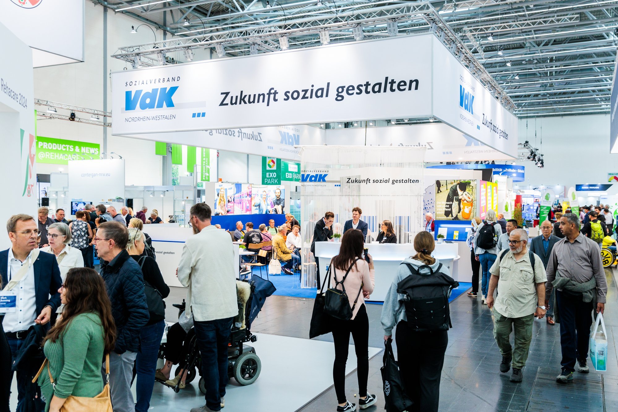 VdK-Messestand aus der Vogelperspektive.