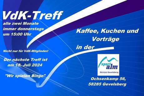Plakat VdK-Treff - Bingo