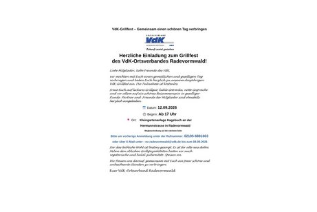 Einladung Grillfest
