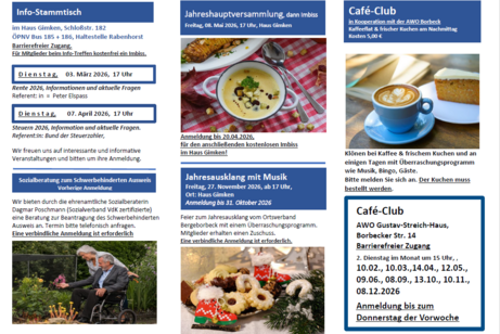 Flyer Bergeborbeck Veranstaltungen 2026