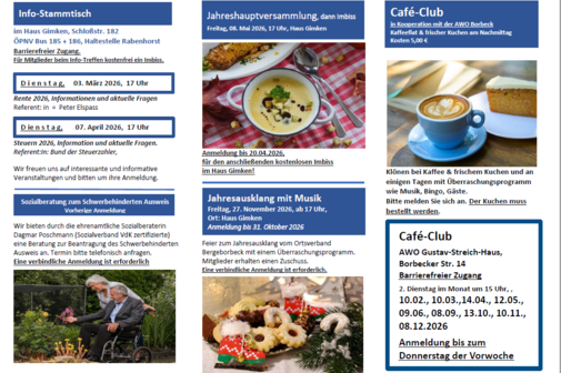 Flyer Bergeborbeck Veranstaltungen 2026 Flyer Bergeborbeck Veranstaltungen 2026