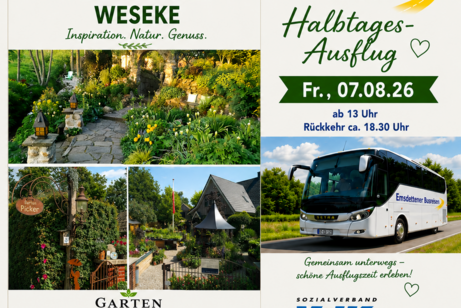 Einladung f&uuml;r Fr., 07.08.26 - Halbtagesausflug zum Garten Picker in Weseke