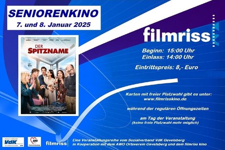 Gezeigt wird der Film "Der Spitzname"