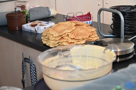 Zubereitung von Waffeln