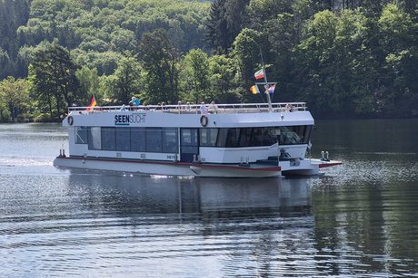 Schiff auf der Eifler Seenplatte