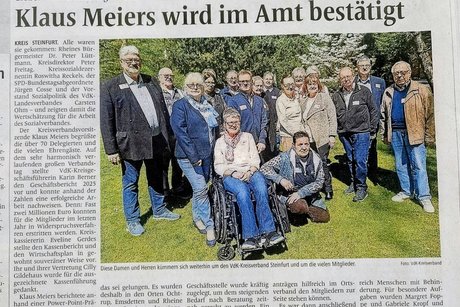 Zeitungsartikel Bericht über den Kreisvorstand +Bild