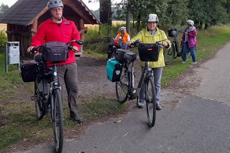 Fahrradfahrer unterwegs.