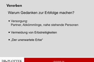 Warum Gedanken zur Erbfolge machen?