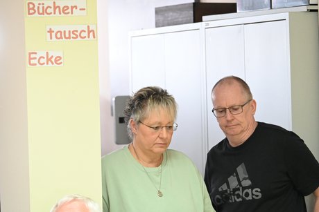 Frau Hollmann und Herr Sieper von der Tagespflege Die Oase