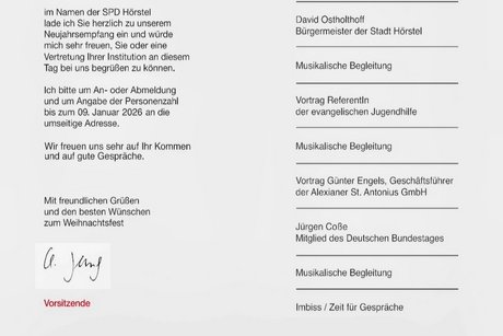 Schriftliches Programm