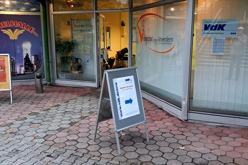 Eingangsbereich zum Veranstaltungsraum des OV Ennepetal