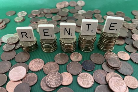 Schriftzug "Rente"