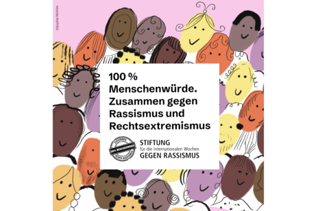 100 % Menschenw&uuml;rde. Zusammen gegen Rassismus und Rechtsextremismus.