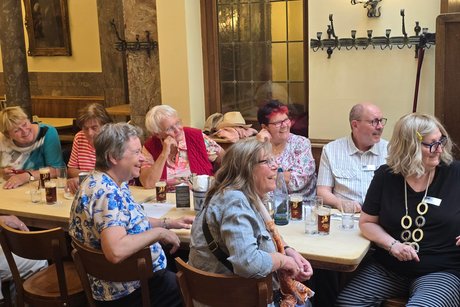 Im Brauhaus beim Abendessen