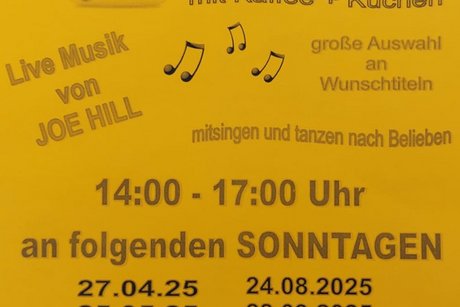 Termine für die AWO in Hardt für Musik und Cafe