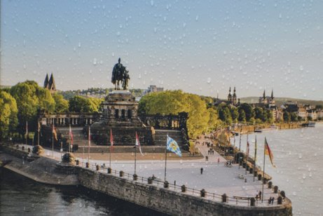 Hier zu sehen ist ein Bild des "Deutschen Ecks" in Koblenz.