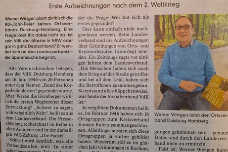 Artikel in der VdK Zeitung
