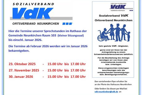 Hinweis auf unsere Sprechstunden