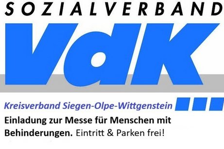 VdK-Messelogo und Einladung des Kreisverbandes Siegen-Olpe-Wittgenstein