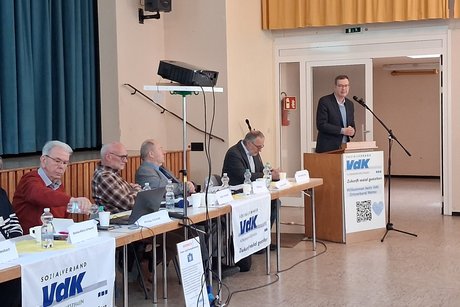 Vorstand, B&uuml;rgermeister Herr Draht und Herr Zander beim KV-Tag