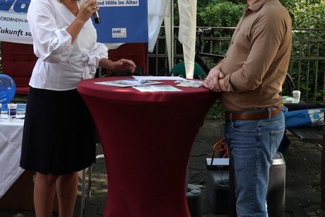 5. Bürgermeisterkandidatin Dr. Marika Thiersch wird von unserem VdK-Referenten Benedikt Lechtenberg interviewt.