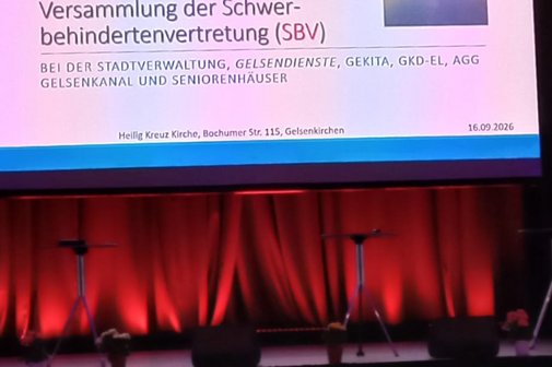 Schwerbehindertenversammlung Infostand