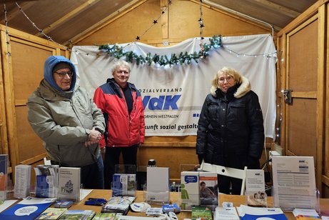 Stand auf dem Duisburger Weihnachtsmarkt