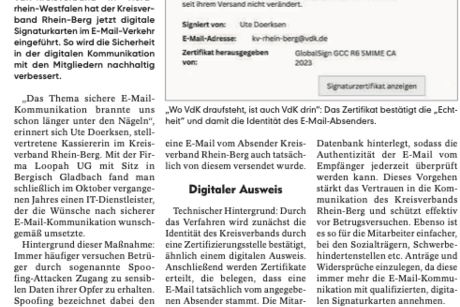S/MIME Zertifikate im Rheinisch Bergischen Kreis