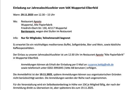 Jahresabschlussfeier 2025