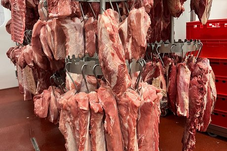 Fleischwaren im Kühlhaus