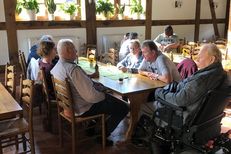 gemütliches Ambiente innen...