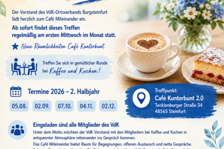 Cafe Miteinander monatlich am ersten Mittwoch