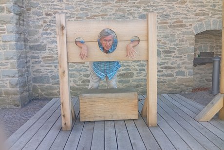 Unser Vorsitzender im Strafbock