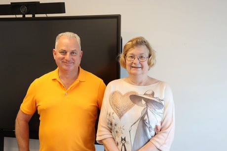 Ralf Ruttkowsk, Kriminalhauptkommissar und Wilma Kirschmer, Vertreterin der Frauen im Kreissverband Rhein-Ruhr