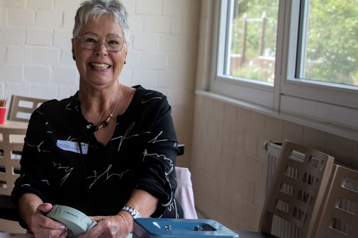 Brigitte Sommer unterstützt ehrenamtlich den VdK OV Korschenbroich-Kleinenbroich