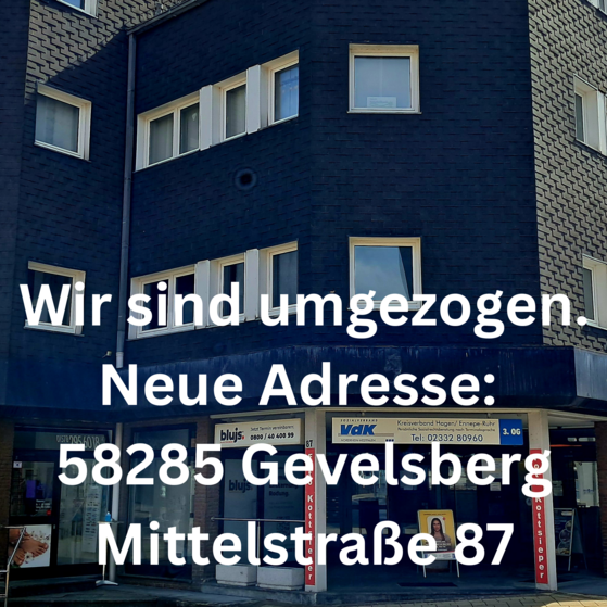 Gesch&auml;ftsstelle mit neuer Adresse