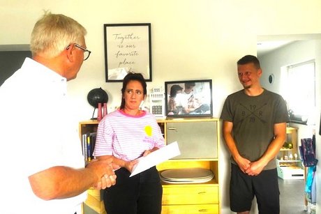 v.l. VdK Ortsverband Wenden Vorsitzender H.J. Bettendorf, Mutter Katharina, Vater Erik