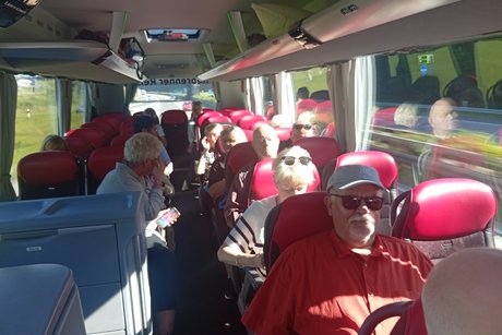 Im Bus zur Fahrt nach Solingen