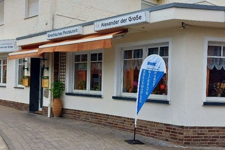 Auf dem Bild ist das Restaurant Alexander der Große zu sehen