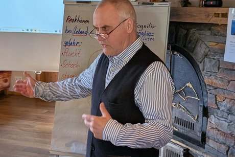 Mit seinem Pr&auml;ventionsvortrag in Wort, Schrift und Bild wollte Hans J&uuml;rgen Elte die &auml;ltere Menschen f&uuml;r den m&ouml;glichen Fall eines Betrugsversuchs sensibilisieren.