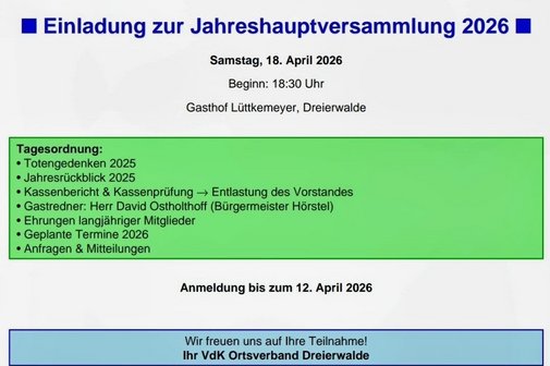 Schriftliche Einladung