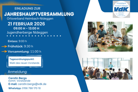 Einladung zur Jahreshauptversammlung OV Heimbach-Nideggen am 21.02.2026