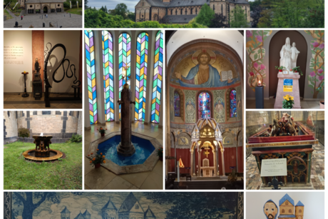 Hier sieht man das Kloster in seiner vollen Pracht, gro&szlig; und erhaben in der Natur.Ausserdem sieht man noch einzelne Innenr&auml;ume mit einem Brunnen, einem Grabmal vom Erbauer des Klosters, ein Bild zeigt das Kirchenschiff mit den Gem&auml;lden an den Decken. Au&szlig;erdem sieht man noch eine alte blaue Kloster Zeichnung an der Wand
