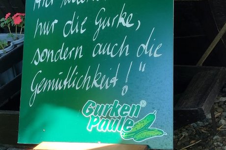 Animationstafel bei Gurken Paule