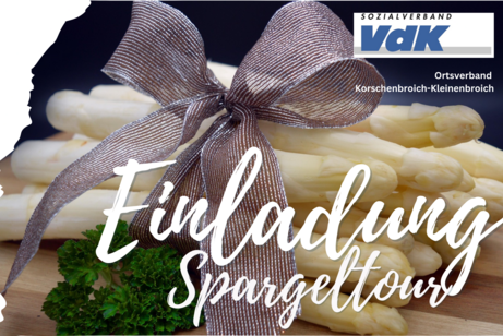 Wei&szlig;erspargel und Einladungstext