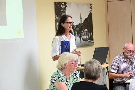 Bürgermeisterin Imke Heymann bei der Begrüßung